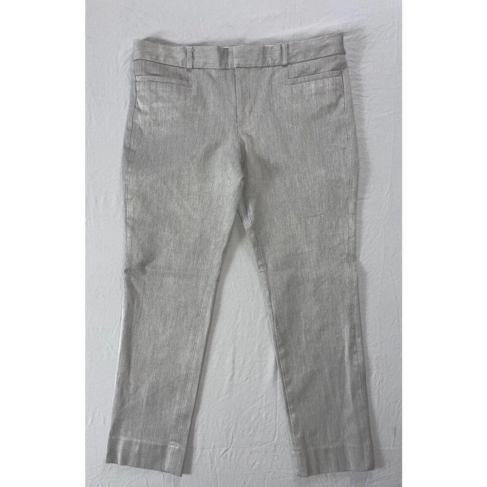 Banana Republic Sloan Fit Bi-Stretch Chino Ankle Pants. Light Gray, Women's 6P